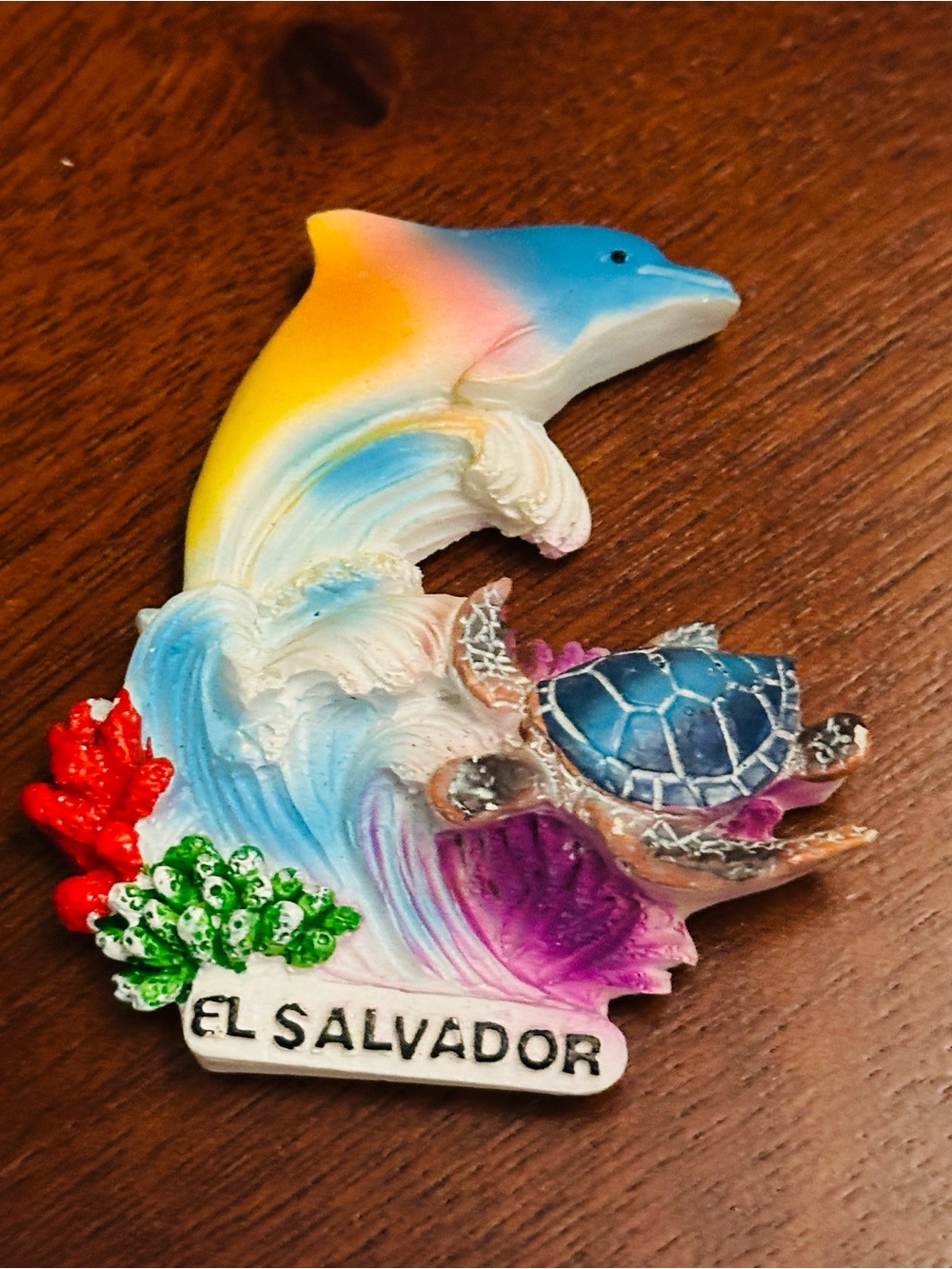 El Salvador Dolphin & Turtle Coastal Magnet - Multicolor